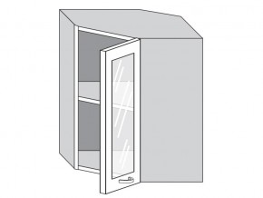 1.60.3у Шкаф настенный (h=720) угловой на 600мм со стекл. дверцей в Советском - sovetskij.magazin-mebel74.ru | фото