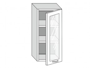 19.40.3 Шкаф настенный (h=913) на 400мм с 1-ой стекл. дверцей в Советском - sovetskij.magazin-mebel74.ru | фото