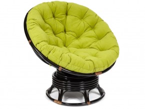 Кресло-качалка Papasan w 23/01 B с подушкой Antique brown, флок Олива в Советском - sovetskij.magazin-mebel74.ru | фото