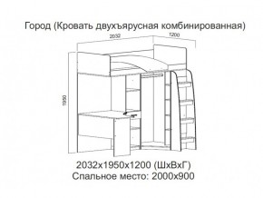 Кровать двухъярусная комбинированная в Советском - sovetskij.magazin-mebel74.ru | фото