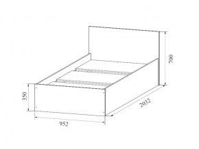 Кровать одинарная (Без матраца 0,9*2,0) в Советском - sovetskij.magazin-mebel74.ru | фото