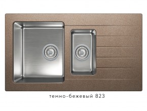 Мойка комбинированная Tolero twist TTS-890 Темно-бежевый 823 в Советском - sovetskij.magazin-mebel74.ru | фото