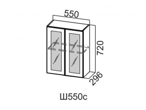 Ш550с/720 Шкаф навесной 550/720 (со стеклом) в Советском - sovetskij.magazin-mebel74.ru | фото