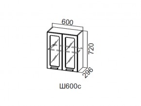 Ш600с/720 Шкаф навесной 600/720 (со стеклом) в Советском - sovetskij.magazin-mebel74.ru | фото