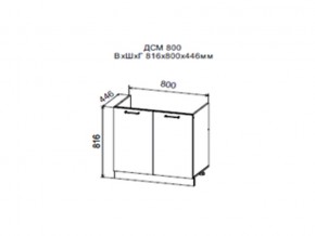 Шкаф нижний ДСМ800 под мойку в Советском - sovetskij.magazin-mebel74.ru | фото